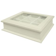 Teekarp SAMIRA, 9-vahega, antiikvalge