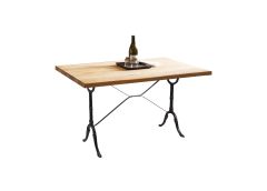 Söögilaud 120x65 cm, metsik tamm/must