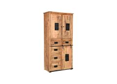 Riidekapp Namur, naturaalne/antiikmust