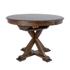 Söögilaud JAMES D106+46xH76cm, rustik ta