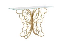 Konsoollaud Butterfly 110 cm, kuldne