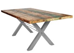 Söögilaud Tisch, 100x220 cm, antiikhõbe