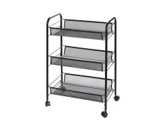 Ratastega riiul, must