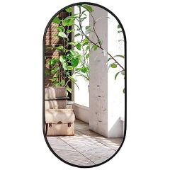 Ovaalne peegel 50x100 cm, must