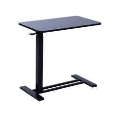 Töölaud ERGO ühe jalaga 70x40xH66-106cm, manuaalne, must