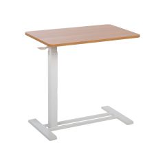 Töölaud ERGO ühe jalaga 70x40xH66-106cm, manuaalne, tamm/valge