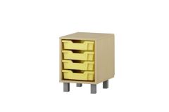 Kast-sahtlitega riiul 1×4 f1