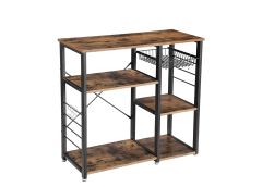 Köögiriiul 90x84 cm, pruun/must