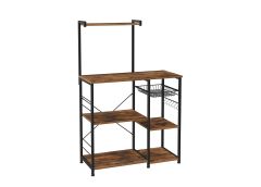 Köögiriiul 90x132 cm, pruun/must