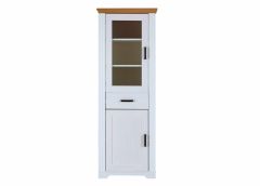 Vitriinkapp Maluno 193 cm, valge/tamm