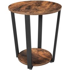 Diivanilaud Ø50 cm, pruun/must
