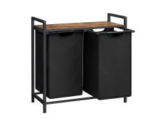 Riiuliga pesukorvide komplekt 2tk, pruun/must