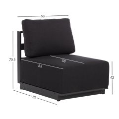 Diivanimoodul FULLER 68x89xH70,5cm, tumehall