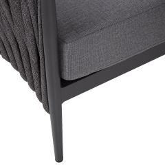 Aiamööblikomplekt BRISTOL laud, diivan ja 2 tooli, hall