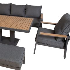 Aiamööblikomplekt PARKER 5-osaline, hall