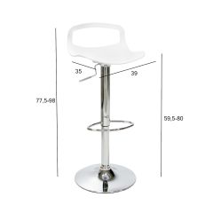 Baaripukk ANDY 39x35xH77,5-98cm, valge