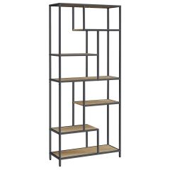 Riiul 180 cm, sonoma tamm/must