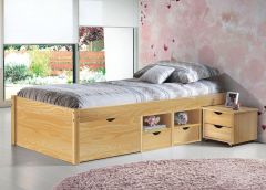 Voodikomplekt Single 90x200 cm, mänd