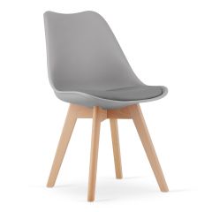 Söögitoolide komplekt Mark 2tk, hall/naturaalne