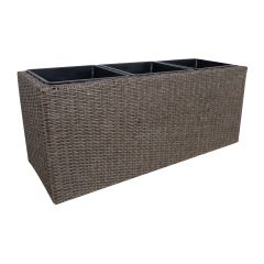 Lillekast WICKER 110x39xH45cm, tumepruun