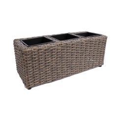 Lillekast WICKER 48x18xH18cm, tumepruun