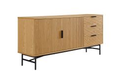 Kummut Lyon 160 cm, naturaalne tamm/must