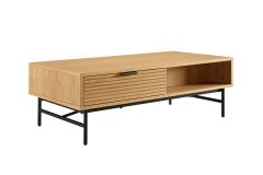 Diivanilaud Lyon, 60x120 cm, naturaalne tamm/must