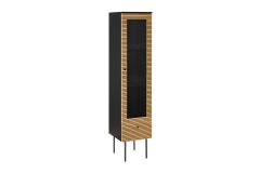 Vitriinkapp Melvin 40 cm, tamm/must