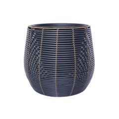 Lillepott WICKER D45xH40cm, must/pruun