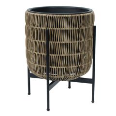 Lillepott WICKER alusega 38x38xH49cm, he