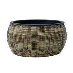 Lillepott WICKER D37xH19cm, helepruun