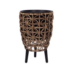 Lillepott WICKER 21x21xH32cm, pruun