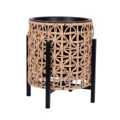 Lillepott WICKER alusega 28x28xH32cm, helepruun