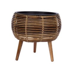 Lillepott WICKER 37x37xH35cm, helepruun