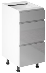 Köögi põrandakapp Aspen D40S3, hall kõrgläige