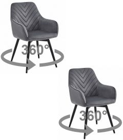 Pöördtoolide komplekt 2tk, tumehall