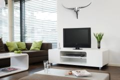 TV-alus 160 cm, valge kõrgläige
