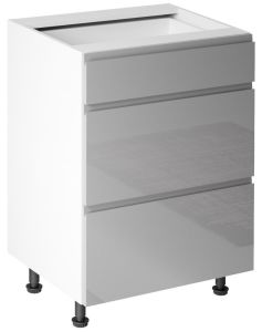 Köögi põrandakapp Aspen2 D60S3, hall kõrgläige