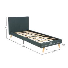 Voodi JUNO 90x200cm, hall