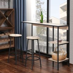 Baarikomplekt HEDVIG laud ja 2 baaripukk