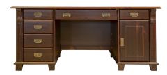 Kirjutuslaud Monaco M-380/5, 180x90xK78 cm, tumepruun 38