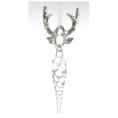JÕULUKAUNISTUS GLASS DEER 7310 H10CM SPIRAL X