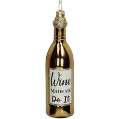 JÕULUKAUNISTUS WINE MADE ME DO IT MAS-6126 KULDNE