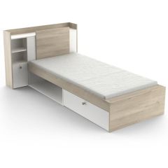 LIFE 385302 VOODI 90X190/200CM KRONBERG TAMM/VALGE¤s´