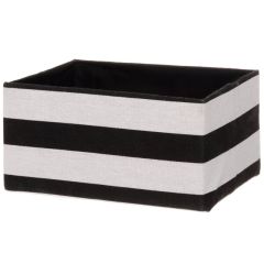 KORV STRIPE 637266 24X18X12CM VALGE/MUST