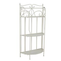 Riiul SANDY 58x28xH114cm, antiikvalge