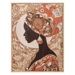 Seinapilt puidust 60x80cm, naine-2