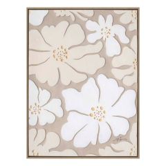 Maal raamiga 60x80cm, beežid õied