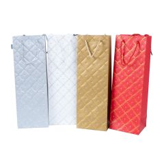 Kinkekott pudelile IRIS, 12x9x35cm, mix