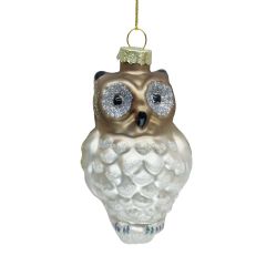 Jõuluehe JOY OWL 11cm, klaas